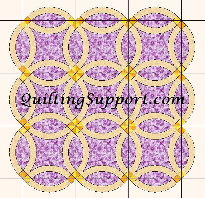 basic-double-wedding-ring-quilt-template-patterns-for-6-sizes-etsy