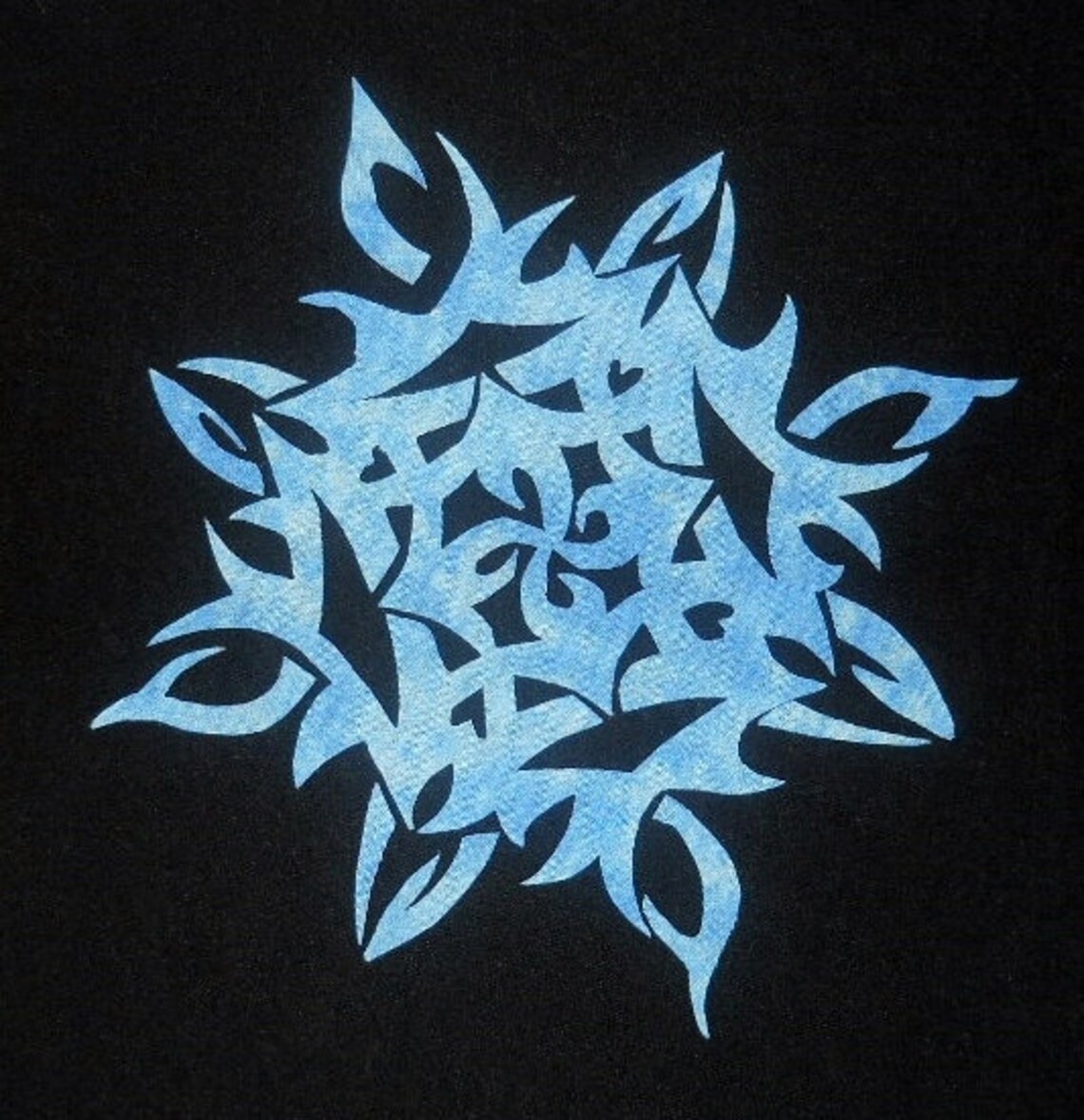 Snowflake Star 2 Quilt Applique Pattern Design Etsy