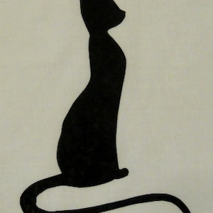Cat Silhouette Quilt Applique Pattern Design (easy)