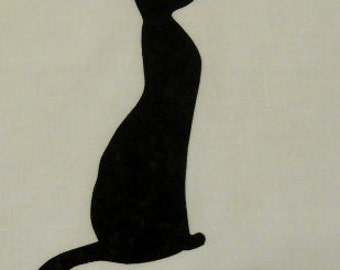 Cat Silhouette Quilt Applique Pattern Design (easy)