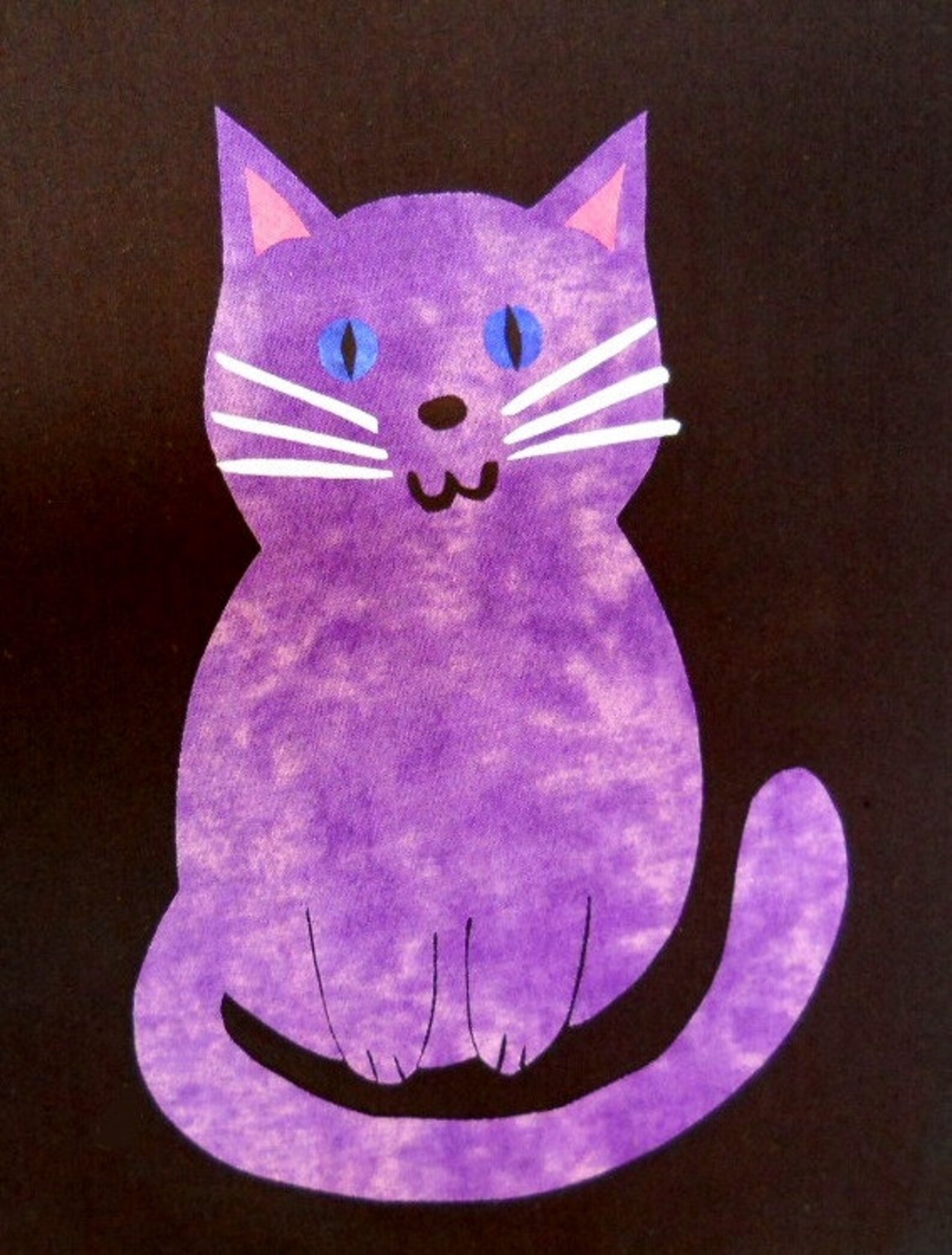 Cute Cat Quilt Applique Pattern Design easy Etsy