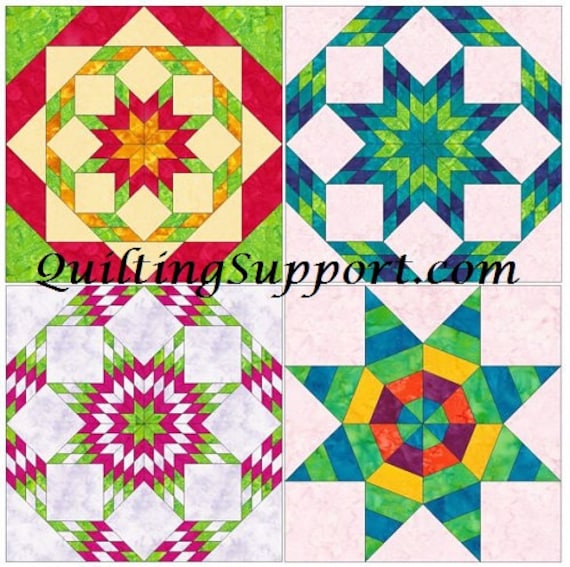 10 Inch Star Quilt Block Patterns 1538x1531