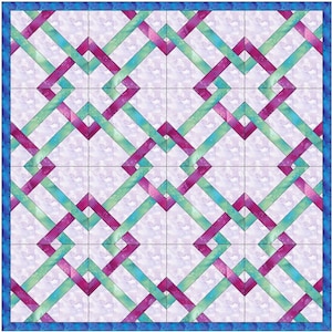 Keltische ruhige Knoten Quilt Kette 6-Zoll-Quilt-Block-Vorlage Muster PDF