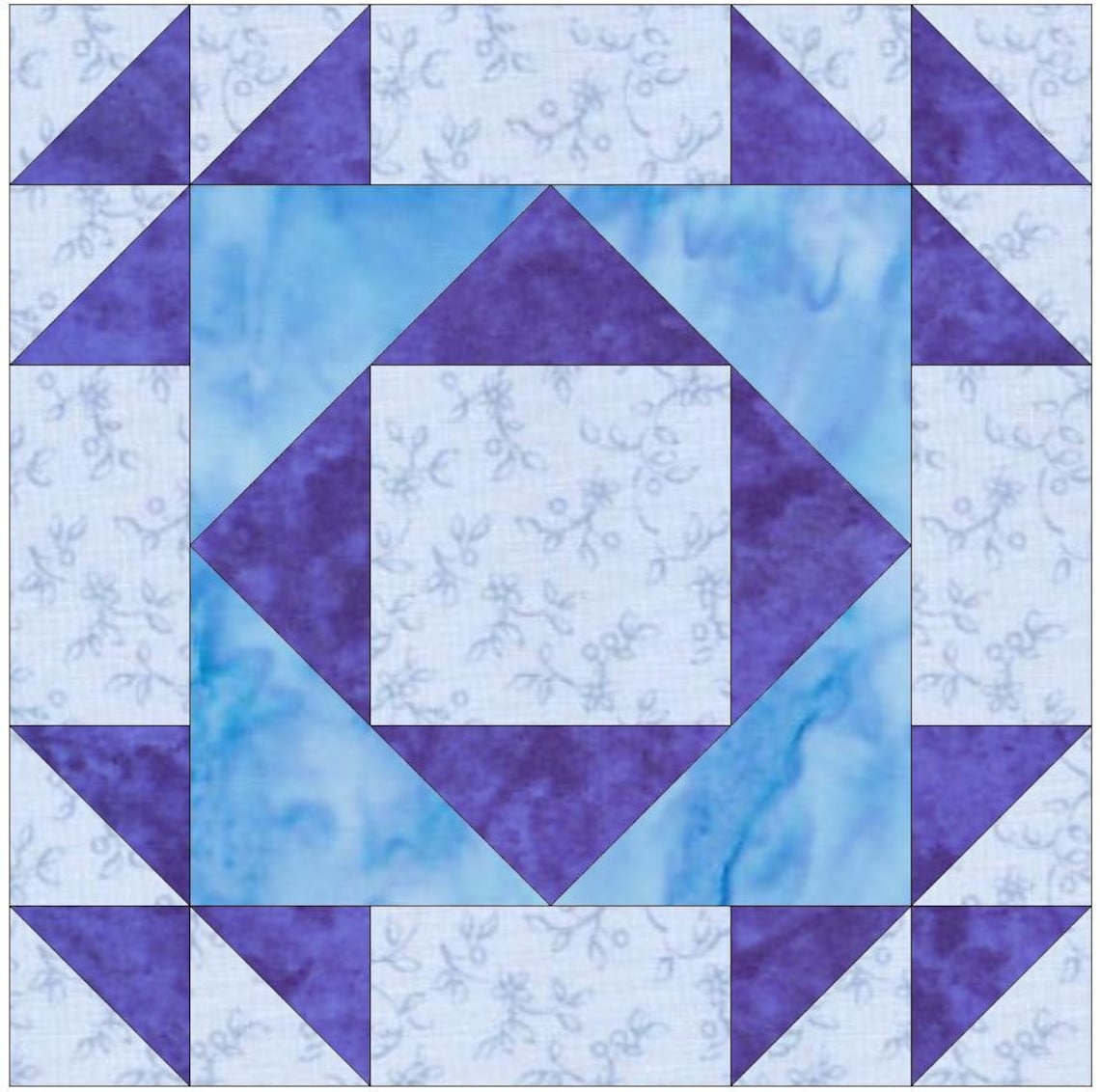 Double X 4 Quilt 15 Inch Block Template Quilting Block Pattern - Etsy