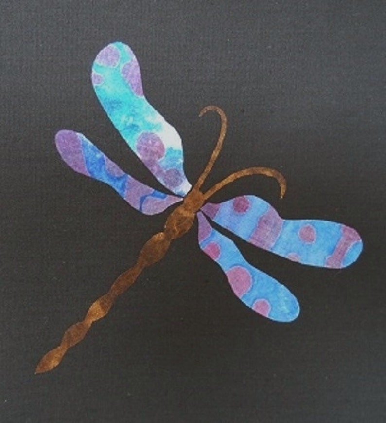 Easy Dragonfly Quilt Applique Pattern Design Etsy