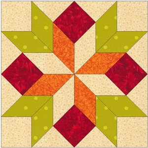 Love in a Mist Star Quilt Paper Template Quilting Block Pattern PDF - Etsy