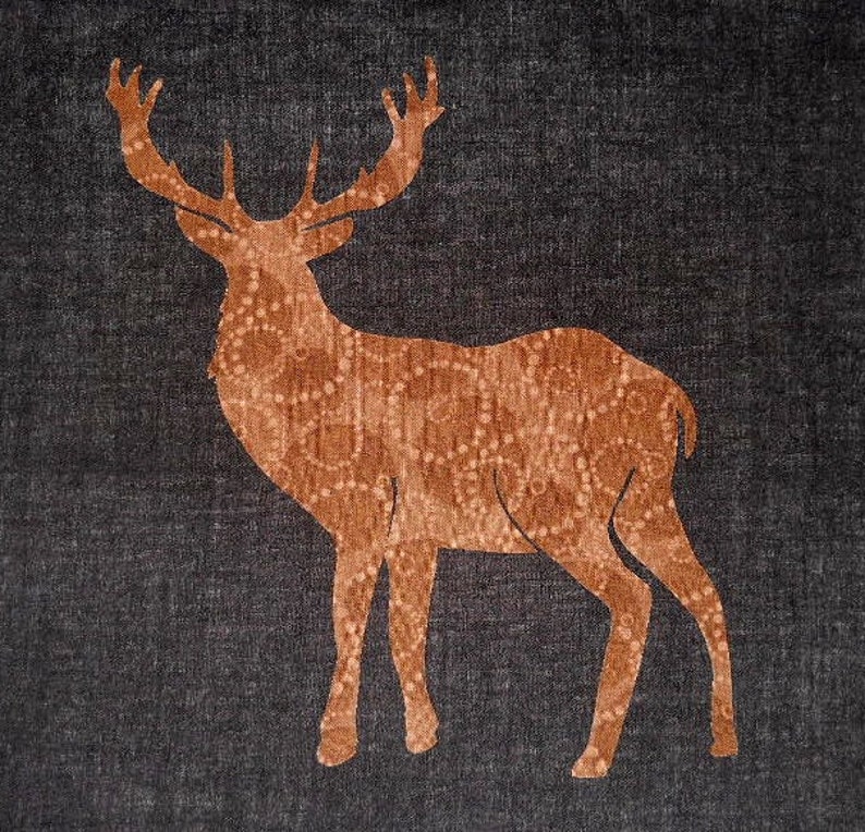 Deer Silhouette Quilt Applique Pattern Design PDF Etsy
