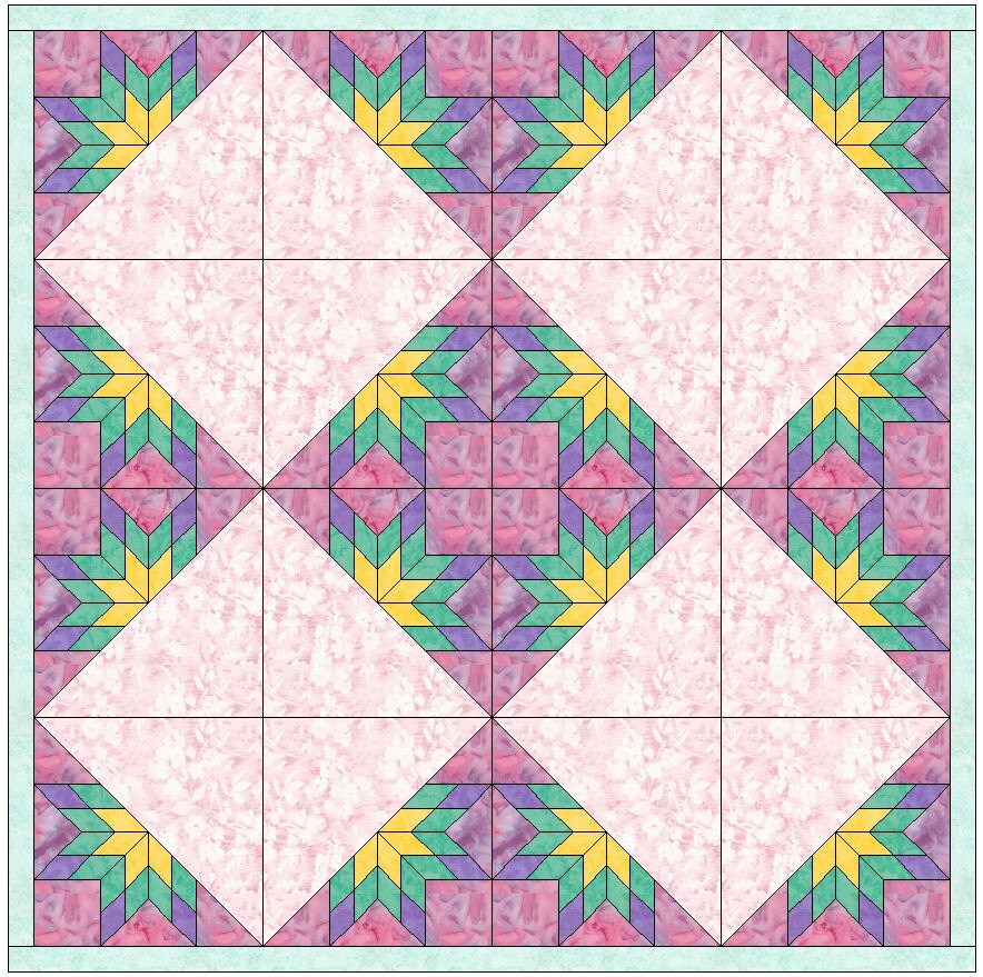 Half LeMoyne Star 2 Quilt Templates Quilting Block Pattern PDF Etsy