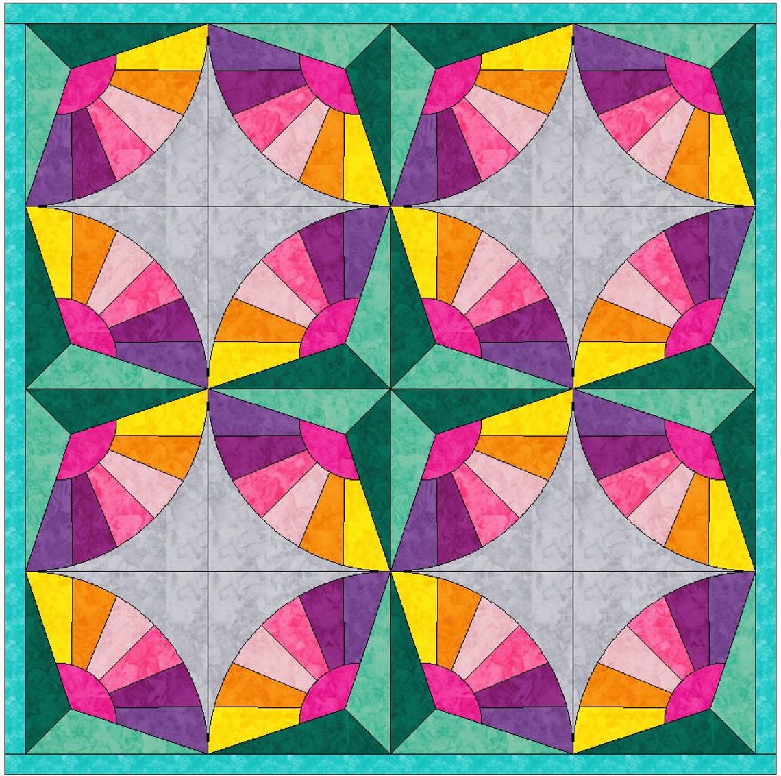 floating-fan-quilt-template-quilting-block-pattern-pdf-etsy