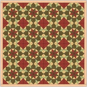 Star of Bethlehem Quilt Paper Piece Foundation Quilting Block Pattern PDF