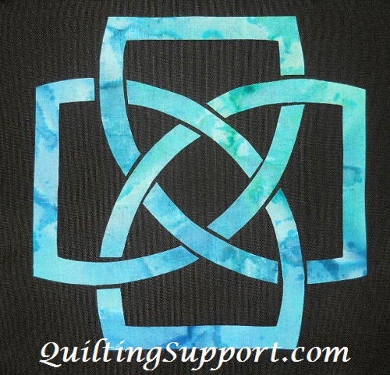 Simple Easy Celtic Knot Quilt Applique Pattern Design PDF Etsy
