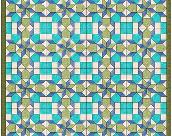 Rolling Star 2 Quilt Template Quilting Block Pattern PDF