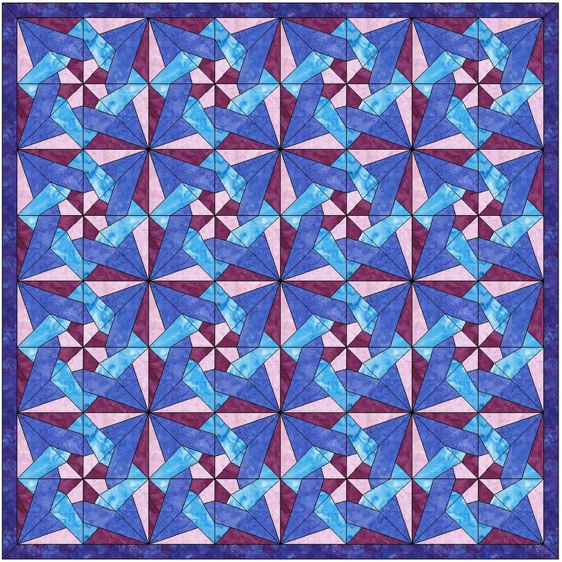 Tri-star Paper Piece Foundation Quilting Block Pattern PDF - Etsy