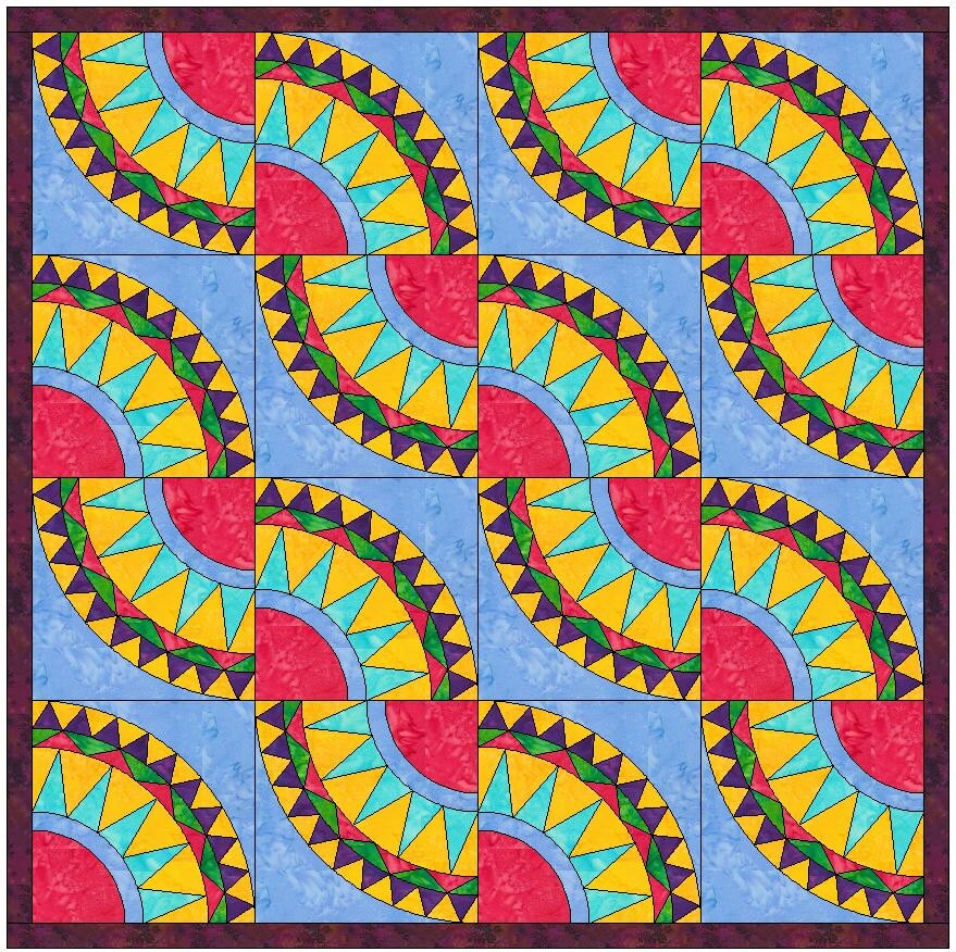 Rick Rack Block Pattern Rick Rack Beauty 2 Paper Piece Foundation Quilting Block Pattern PDF - Etsy