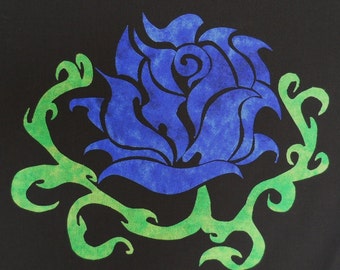 Rose with Vines Quilting Applique Pattern Design PDF