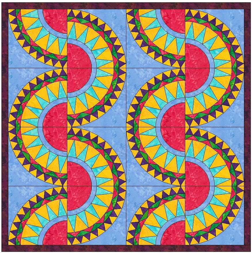 Rick Rack Block Pattern Rick Rack Beauty 2 Paper Piece Foundation Quilting Block Pattern PDF - Etsy