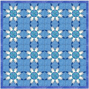 Snowflake Star Template Quilting Block Pattern