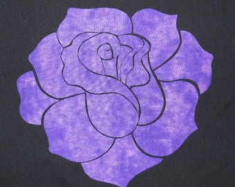 Elegant Rose Quilting Applique Pattern Design PDF