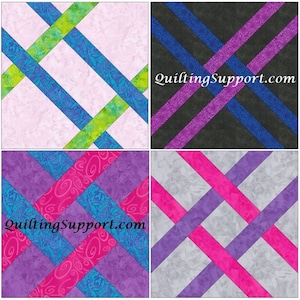 Celtic Knot Quilt Block Set of 4 Paper Piece Foundation Quilting Block Patterns Set 1 PDF