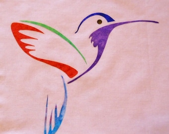 Diseño de patrón de aplicación de edredón de colibrí fácil de 2