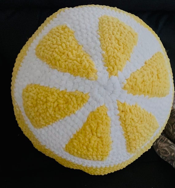 Lemon Slice Large Plush Pillow Crochet Pattern PDF | Etsy