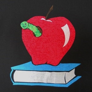 Bookworm Easy Quilt Applique Pattern Design - Etsy