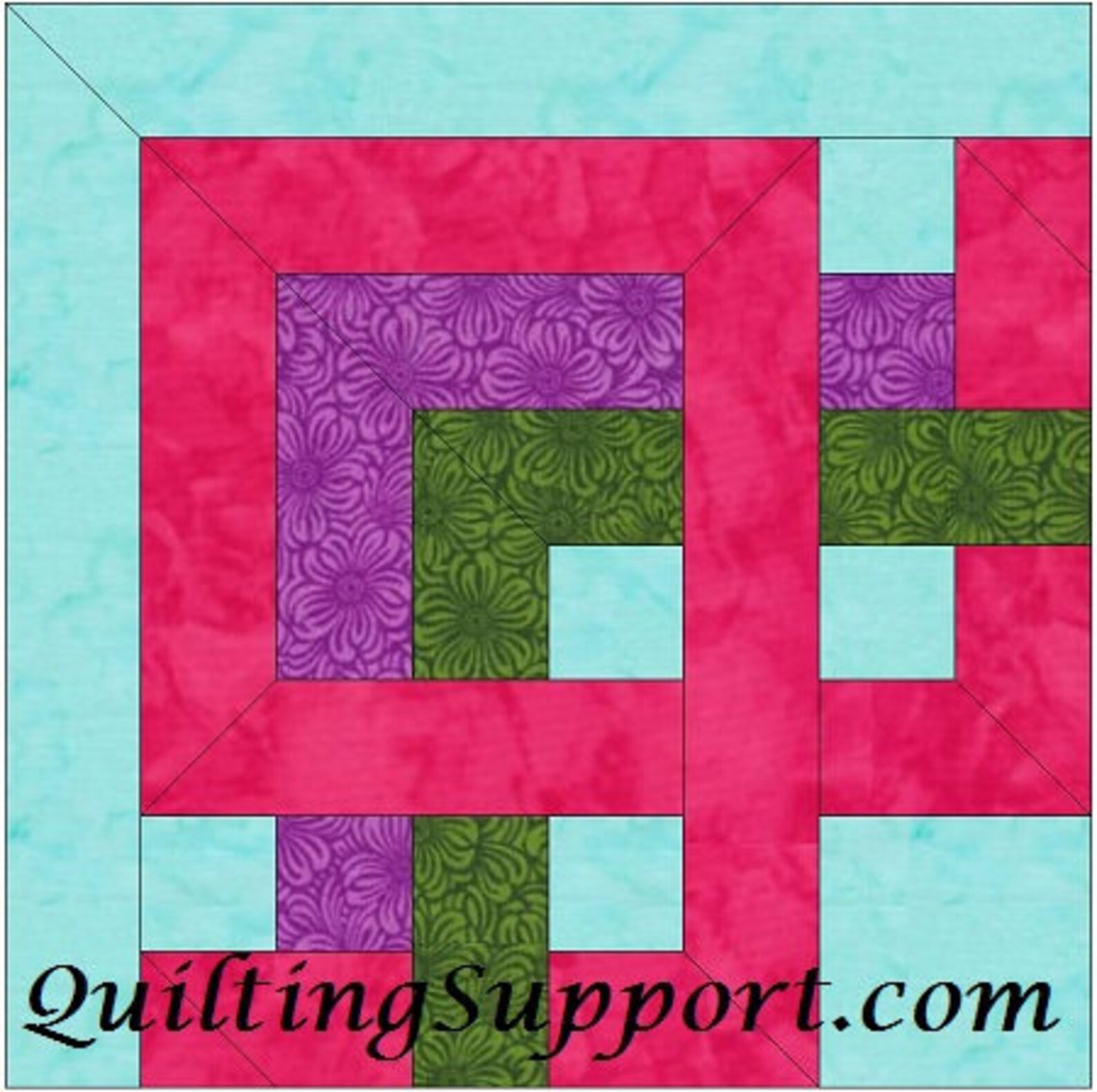 Knot Quilt 10 Inch Block Set of 4 Paper Piece Foundation Etsy