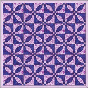 True Lover&#39;s Knot Chain Quilt Templates Quilting Block Pattern PDF