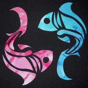 Easy Beautiful Pisces Yin Yang Fish Quilt Applique Pattern Design