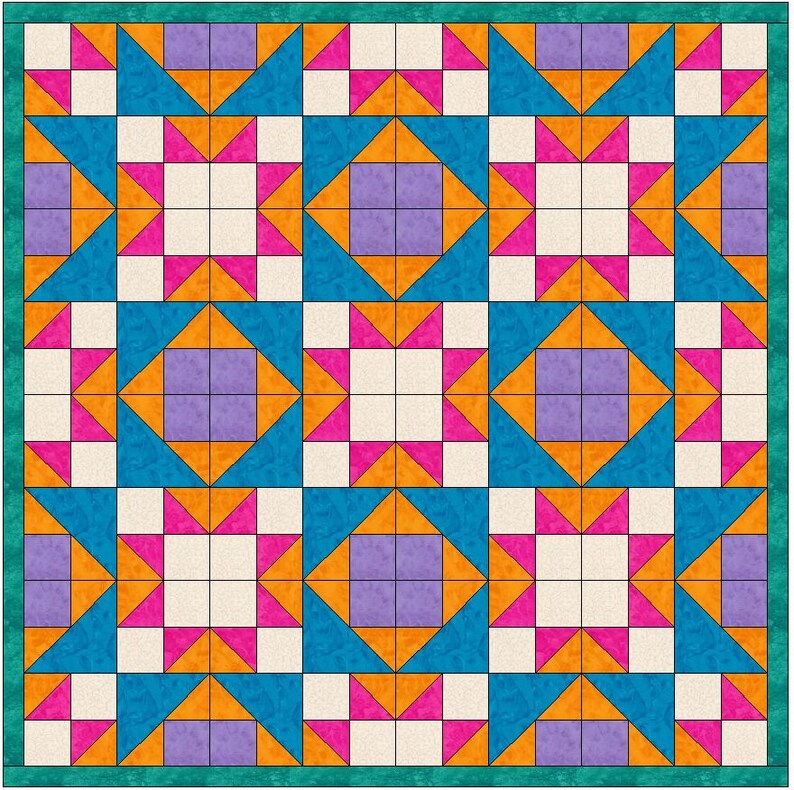 Double X Quilt Template 15 Inch Block Pattern PDF | Etsy