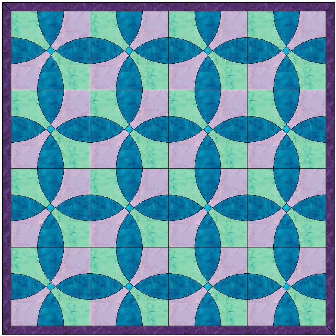 Flowering Snowball Quilt Chain Paper Template Quilting Block Etsy