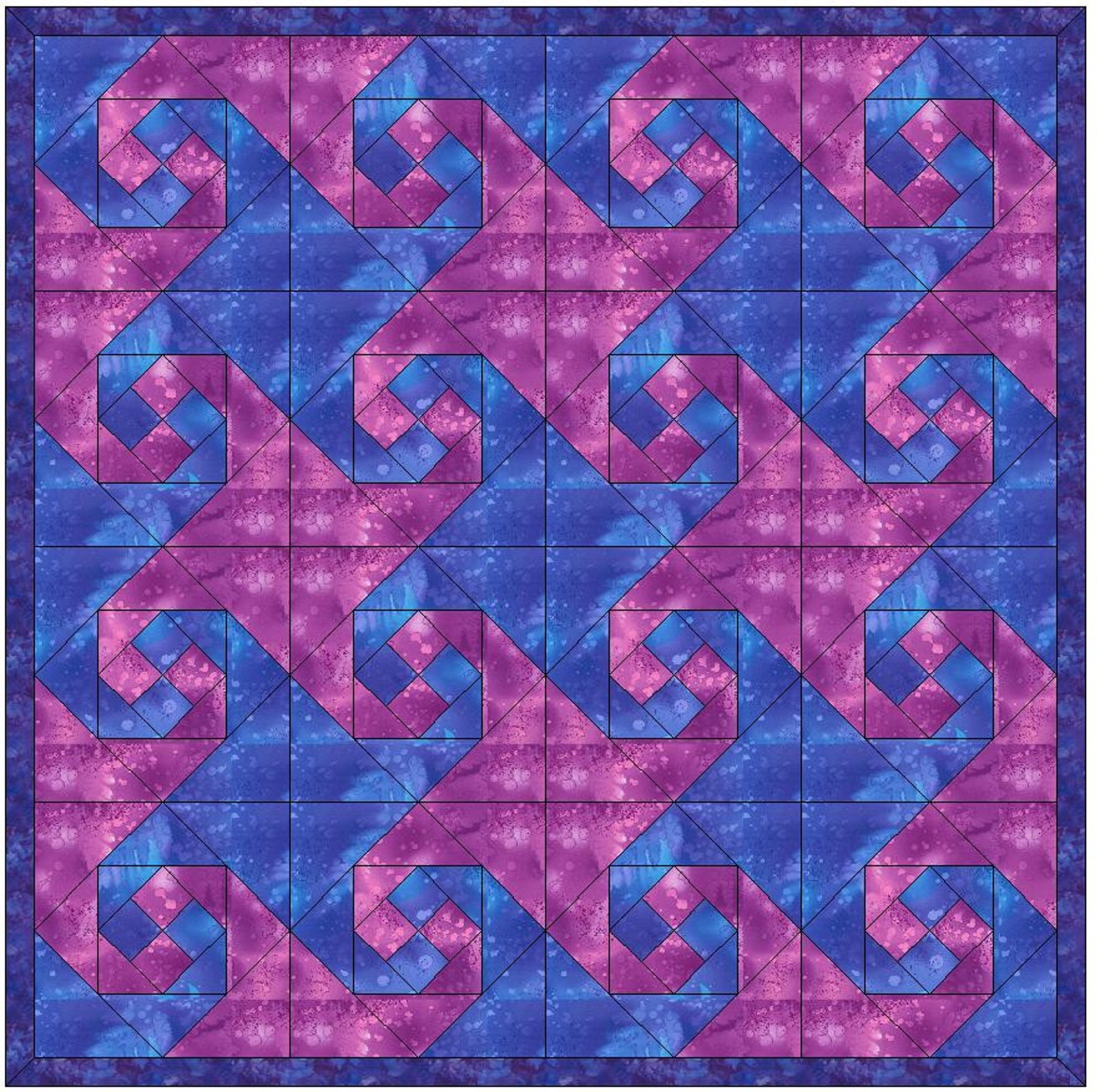 Monkey Wrench Chain Quilt Templates Quilting Block Pattern Etsy