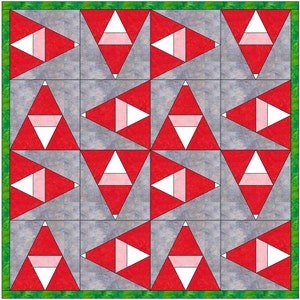 Santa Quilt Paper Piece Foundation Quilting Block Pattern