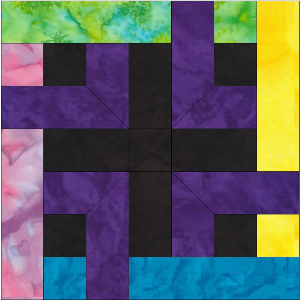 10 Inch Block Pattern Woven Knot Quilt Paper Foundation 10 Inch Block Pattern PDF - Etsy