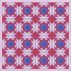 Star and Chains Quilt Template 6 inch Quilting Block Pattern