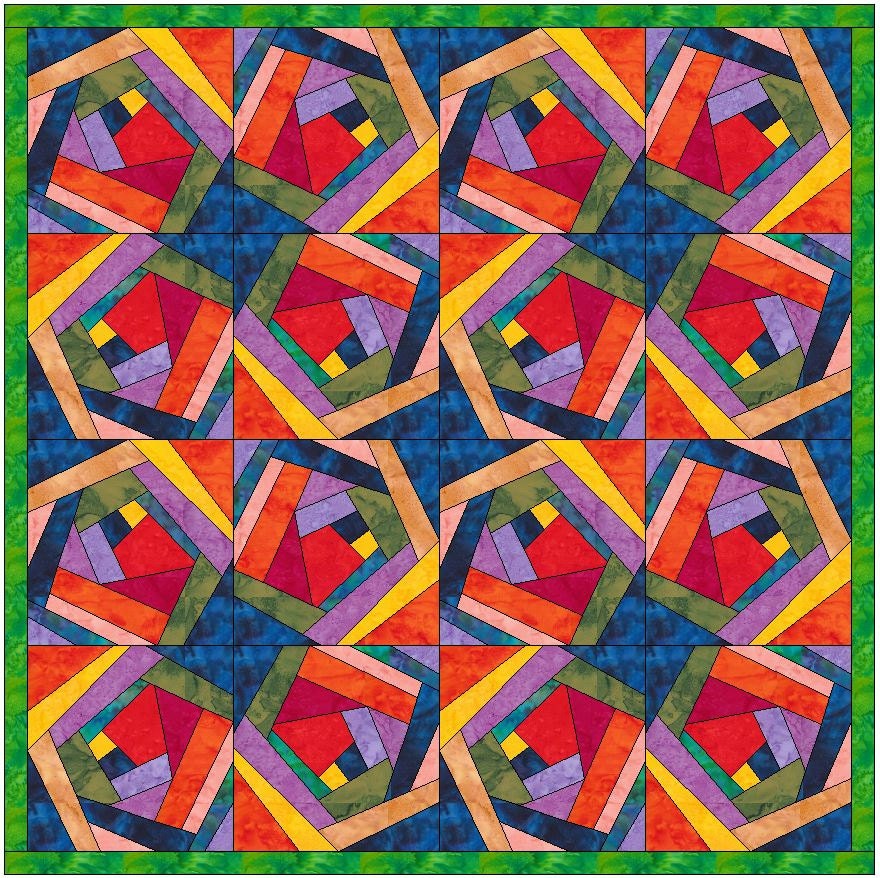 Complex Crazy Patch 3 Quilt Paper Foundation Piece 12 Inch Quilting ...