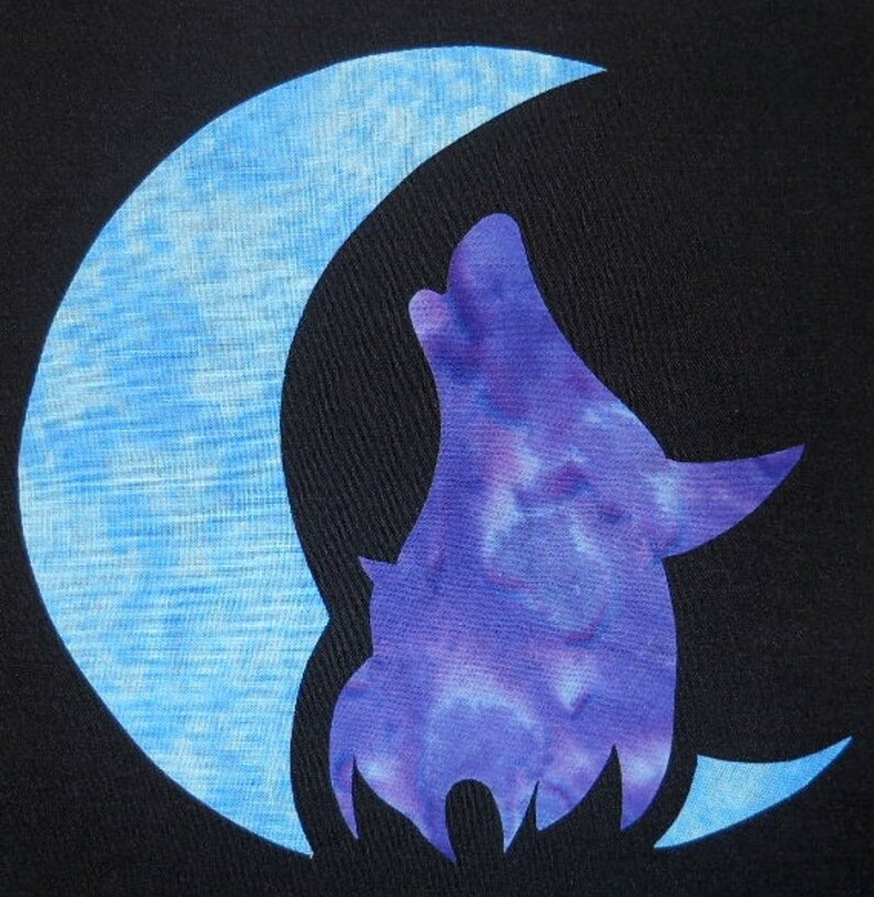 Wolf Moon Quilting Applique Pattern Design Etsy