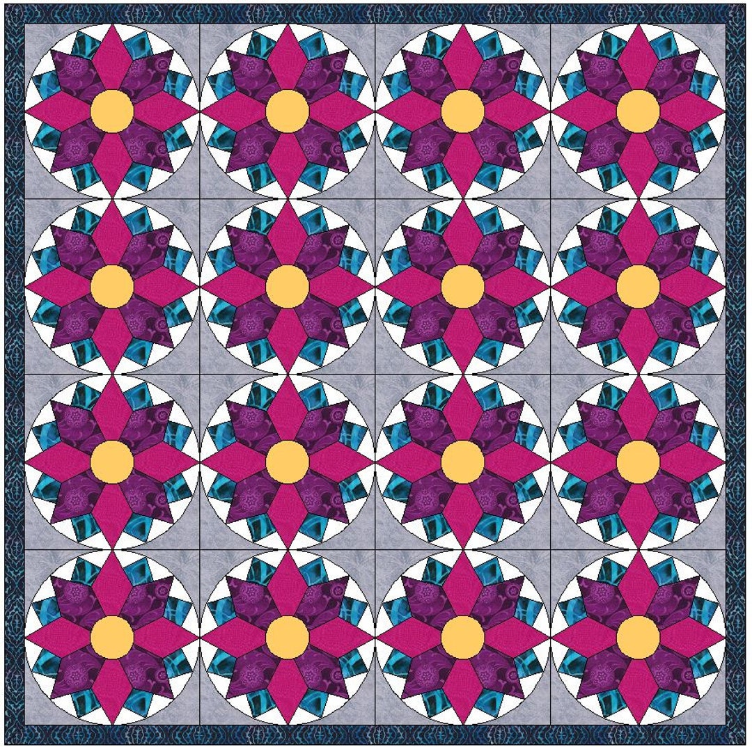 Courtyard Star Quilt Paper Templates Quilting Block Pattern - Etsy