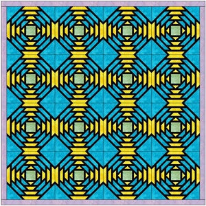 Stained Glass Pineapple 3 Quilt Paper Piece Foundation Quilting Block Pattern PDF