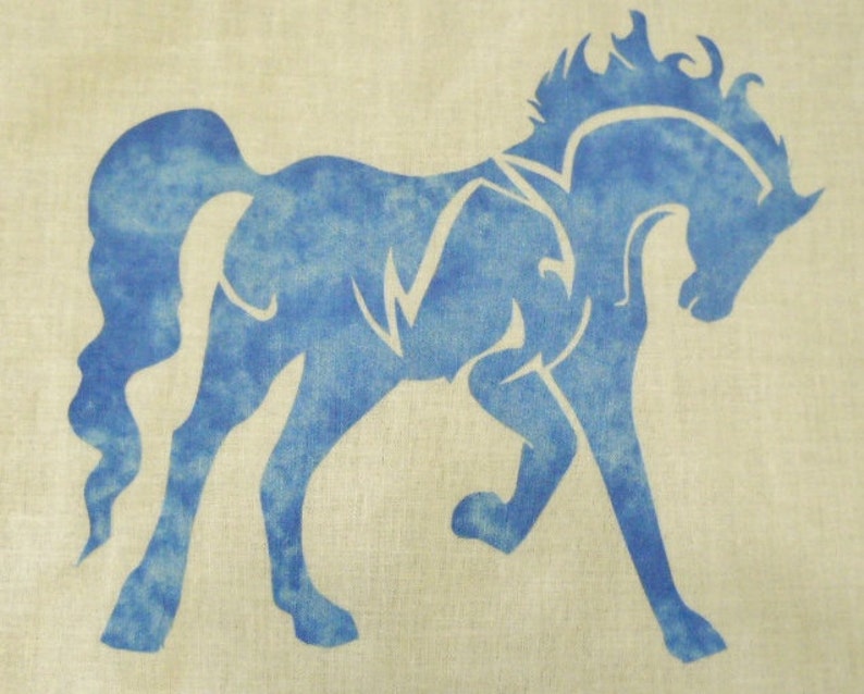 Easy Horse Quilt Applique Pattern Design image 1