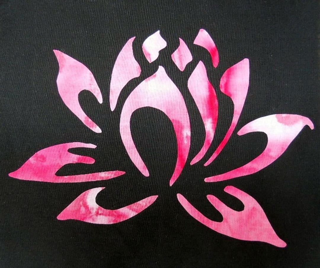 Easy Beautiful Lotus Flower Quilt Applique Pattern Design PDF Etsy