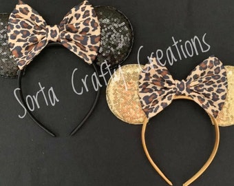 Cheetah Print Minnie Ears