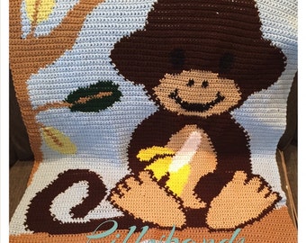 Just Monkeying Around Blanket -Discount(Only 1 available)