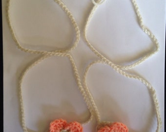 Peach and cream barefoot sandals