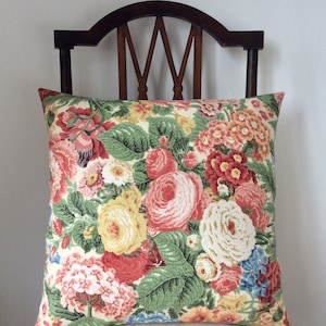 Vintage Linen Floral Fabric Cushion &quot;Clandon&quot; By Jonelle