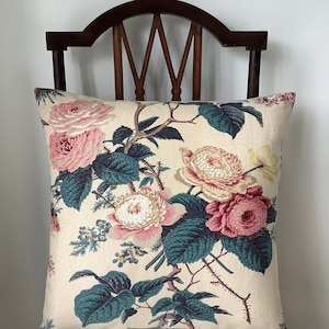 Vintage Floral Fabric Cushion &quot;Kingsworthy&quot; By Ramm