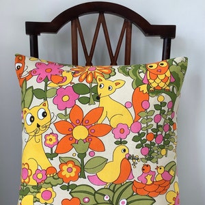 Novelty Childrens Vintage  Fabric Cushion