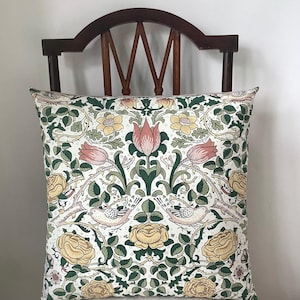 William Morris &#39;Rose&#39; Vintage  Fabric Cushion