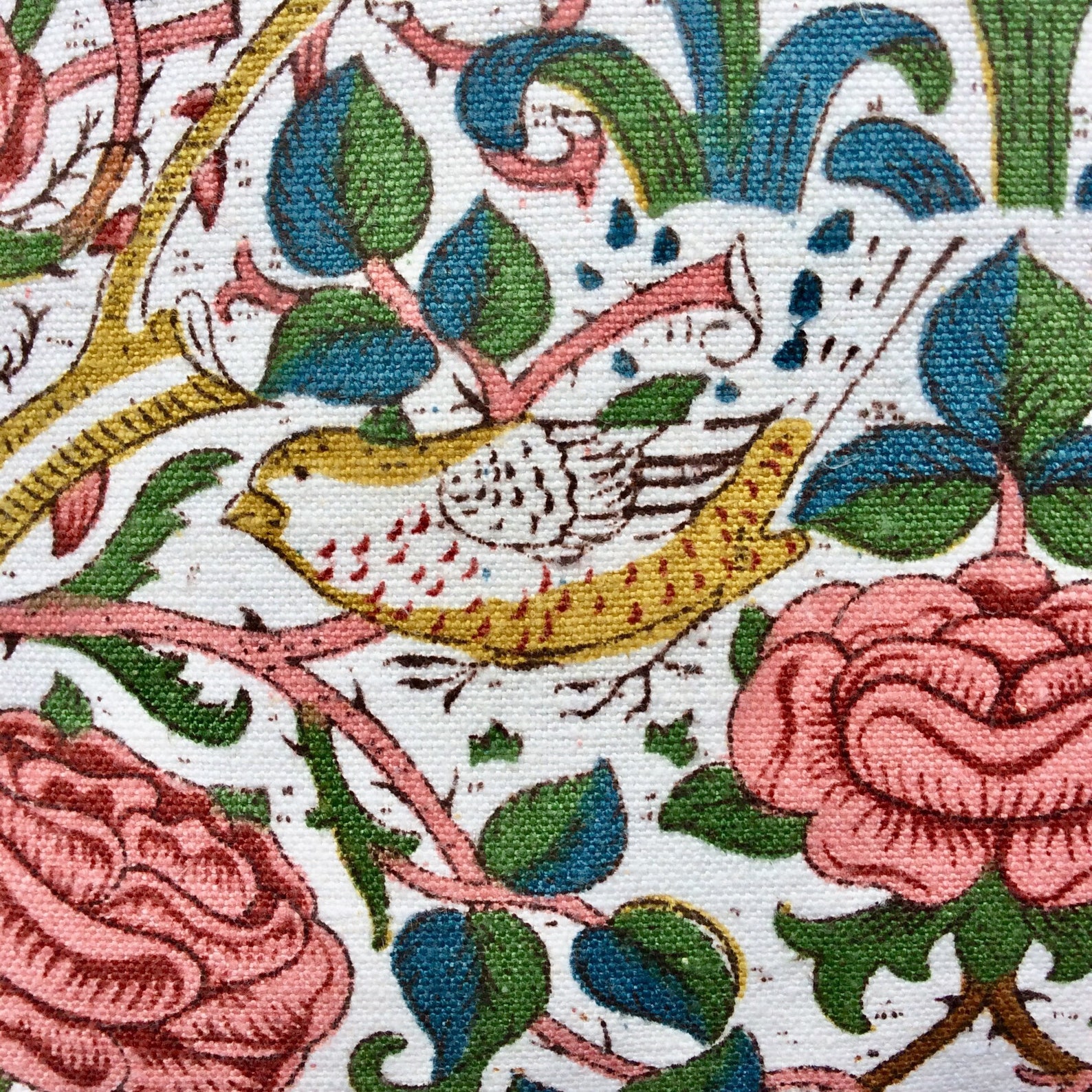 William Morris Rose Vintage Linen Fabric Cushion Etsy