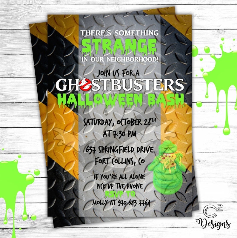 Ghostbusters Party Invitation Halloween image 1